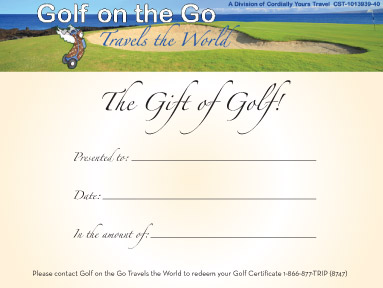 Golf Certificate